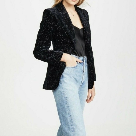 Theory Velvet Cinched Dotted Blazer - Picture 5 of 13